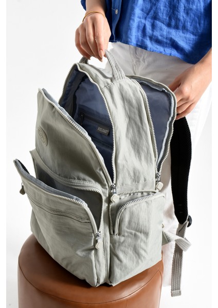 Bolsas Kadın Okul Sırt Çanta Açık Gri 1094 modelleri
