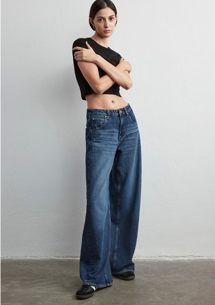 Siena Iconic Puslu Koyu Mavi Jean Pantolon 1010763-87748 modelleri