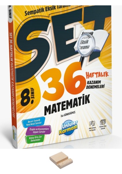 Lgs 8. Sınıf Matematik 36 Haftalık Denemeler ve Telefon Standı