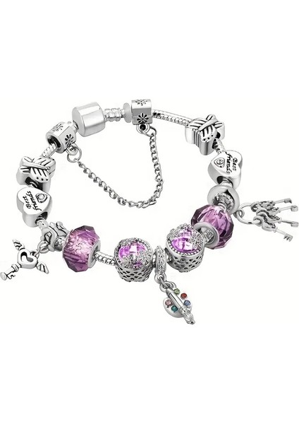 Pandora Tarz , Best Friend Sevgi Temalı Charmlı Bileklik, Ahşap Kutu Içerisinde