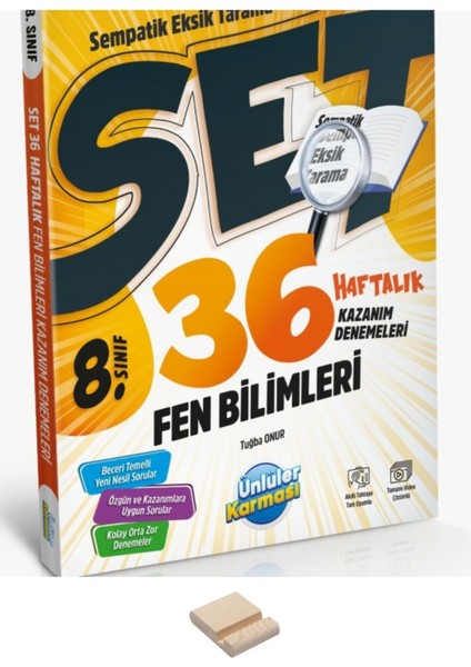 Lgs 8. Sınıf Fen Bilimleri 36 Haftalık Denemeler ve Telefon Standı