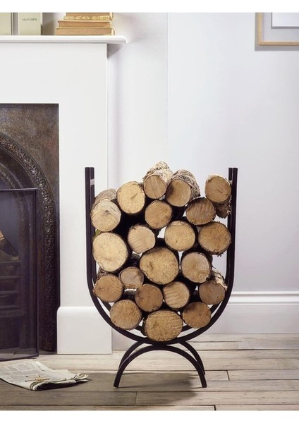 Için Odunluk Odun Standı Bağ Evi Dekoratif Şömüne Odunluğu