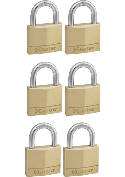 Lock - 140EURSIX - 6 Aynı Anda Pirinç Asma Kilit 40 mm