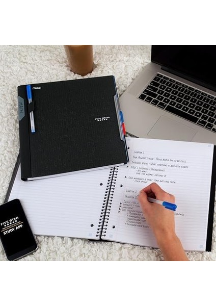 Star Advance Spiral Not Defteri + Eğitim Uygulaması, 3 Tema, Çizgili Kolej Kağıdı, 27,9 x 21,6 Cm, 150 Yaprak, Spiral Korumalı ve Hareketli Ayırma Duvarlı, Siyah, 1 Adet (73132) fiyatları