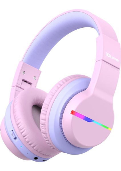 LED Işıklı Güvenli Ses Sınırlı 85 Saat Oynatma Süreli Bluetooth Çocuk Kulaklığı Renkli
