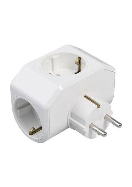 Yonca Plus Beyaz Üçlü Topraklı Priz Çarpma Karşıtı