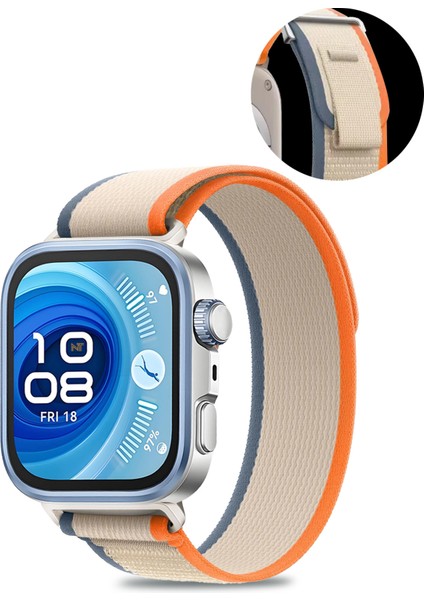 Huawei Watch Fit 3 / Fit 4 / Fit 4 Pro Uyumlu Trail Loop Naylon Örgü Işlemeli Hasır Kordon