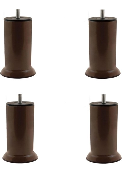 Kanepe Baza Koltuk Çekyat Yükseltme Ayağı Kalın Diş M10 Kahverengi Plastik 10 cm 4 Adet