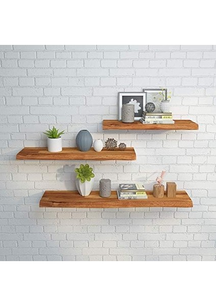Real Wood Yüzer Raf,duvara Monte,afloat Raf Fsc Canlı Kenarlı Kama,akasya Ahşap Asma Depolama Rafı Yatak Odası, Oturma Odası, Banyo, Mutfak, Ofis Dekorasyonu Için (900X250X38MM, Altın Teak) fiyatları