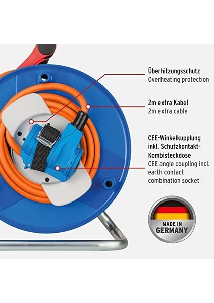 Camping Serisi 23+2 Cee Soeti 230 Çevirici Özellikli Makaralı Kablo modelleri
