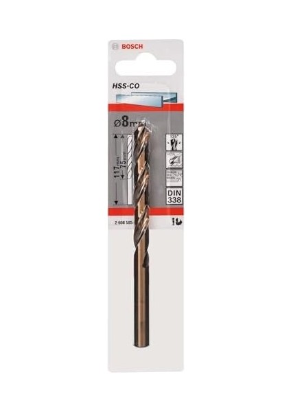 Professional Accessories Matkap ve Kırıcı Delici Uçları, Metal Matkap Ucu, Gri, 8 Mm, 1 Adet fiyatları