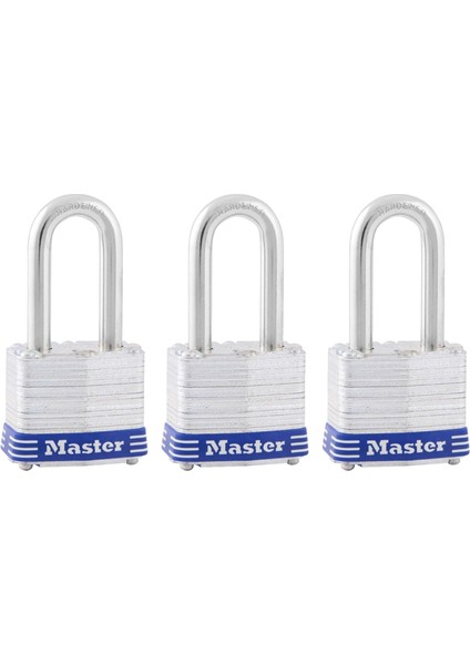 Lock 3trılf Asma Kilit, Lamine, Gümüş Renkli, 3 Adet