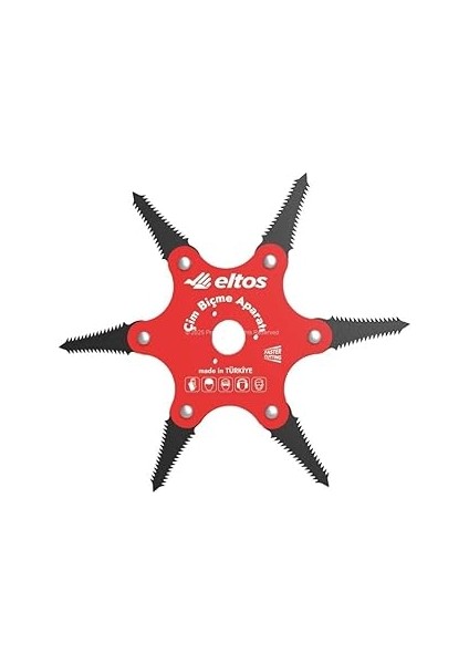 Çim Biçme Aparatı, 6 Bıçaklı, Ergonomik, Metal, Bahçe Tırpan Makinesi Ek Parça, CBA250