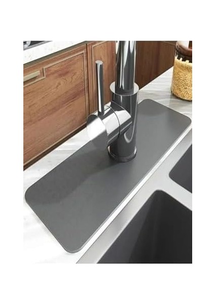 Emici Sihirli Lavabo Musluk Matı 38X13 cm Mutfak ve Banyo Için Tezgah Üstü Diatom Mat fiyatları