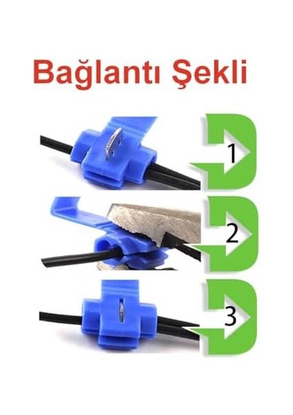 Lua 10 Adet, Kilitli Scotch, Kablo Birleştirici, Klemens, Kablo Ekleme Bağlantı, Kolay Bağlantı Aparatı, fiyatları