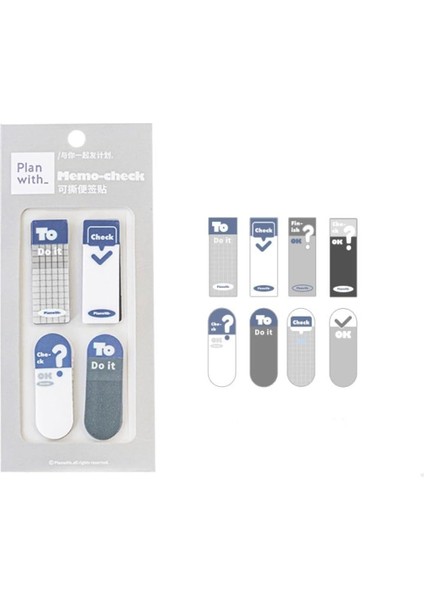 Gölge Notlar Note-Check Yapışkan Not Seti