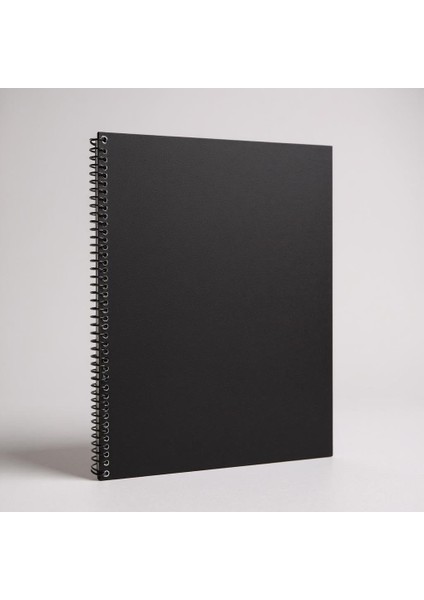 Tanıtım Çizgisiz Spiralli Not Defteri, A4 Boyut (21X29,7 Cm), 60 Yaprak, 90GR. Ivory Kağıt, Ofis Için Ideal (Siyah Kapak)
