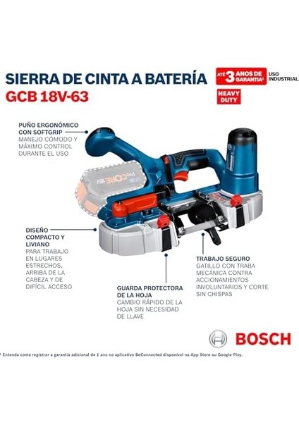 Professional Gcb 18V-63 Akülü Şerit Testere (18 Volt, Solo, Kesme Derinliği: 63,5 Mm, Karton Kutuda) fiyatları