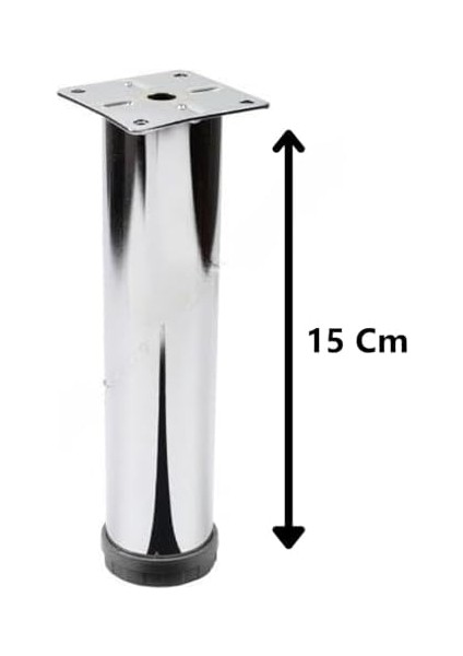 Kanepe Baza Koltuk Çekyat Yükseltme Ayağı Tablalı Krom Metal 15 cm 4 Adet modelleri