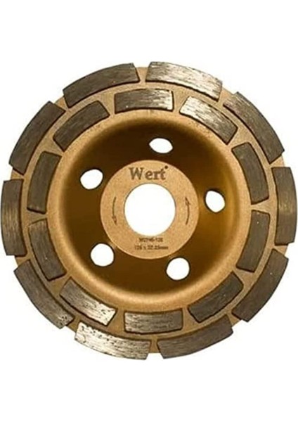 2740-125 Elmas Taşlama Diski, Çift Sıra, 125MM