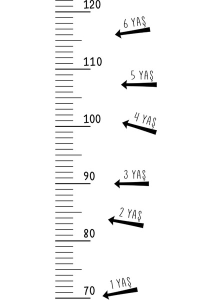 Ölçer Duvar Cetveli - Kendinden Yapışkanlı Şeffaf Etiket - Mezura Sticker - Çocuk ve Yetişkinler Için, Minimalist Dekoratif Dayanıklı, Ev ve Kreş Kullanımına Uygun - Yaş Etiketi ve Isimlik Dahil