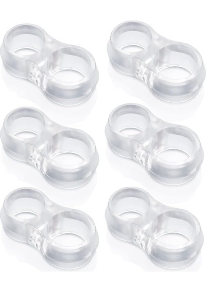 Home Plastik 6'lı Kapı Kolu Pencere Stoperi, Kapı Arkası Duvar Koruyucu Tampon, Silikon Durdurucu (12)