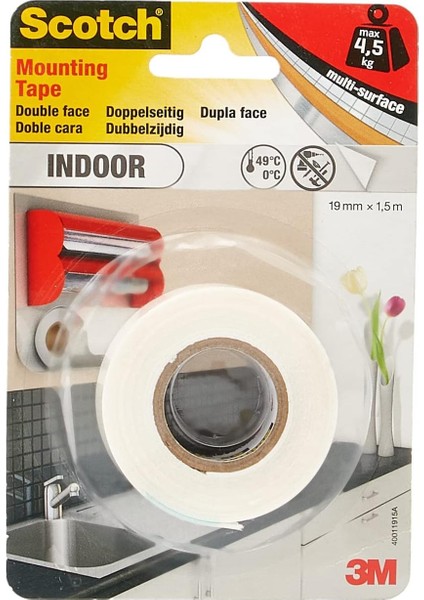 Fix Iç Montaj Bandı 4496G-1915-P, 19 mm x 1,5 M, 1 Rulo/paket (Ambalaj Farklı Olabilir)