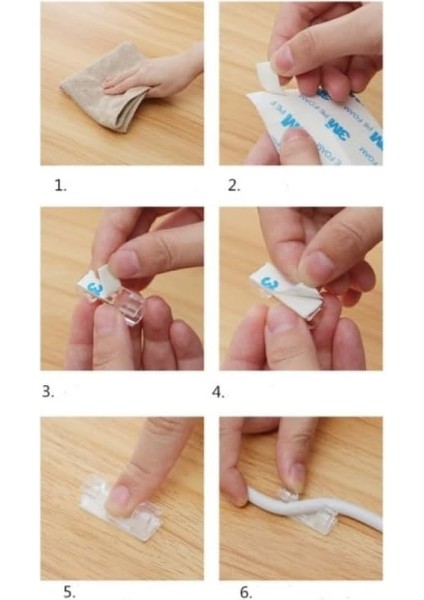 Kablo Sabitleyici ve Düzenleyici Klips 20 Adet, Yapışkanlı Kablo Tutucu Klips, Duvar, Cam ve Fayansa Uygun Kablo Sabitleyici modelleri