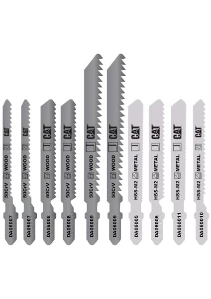 DA06901 Profesyonel Metal/ahşap Hassas/kaba Kesim Dekupaj Testere Ucu 10 Parça modelleri