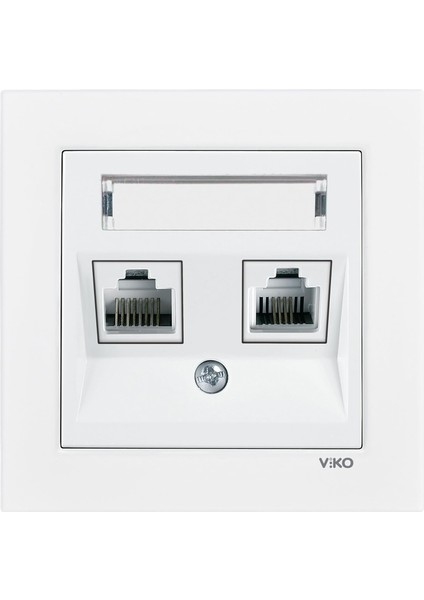 Karre 55 Beyaz Etiketli Data ve Nümeris CAT5E ve Cat3 C1 Mekanizma