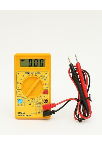 Dijital Multimetre DT-830D, Otomatik Kapanmalı, LCD Ekranlı, Akım Voltaj Direnç Ölçer, Kapasitör Test, Diyot Transistör Ncv Özellikli, Elektrikçi El Test Cihazı, Taşınabilir Kompakt