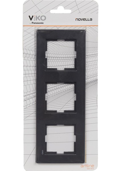 Novella Siyah Üçlü Çerçeve