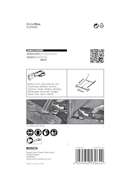 Professional 1x Expert Metalmax Aız 20 Aıt Daldırmalı Testere Bıçakları (Çelik, Paslanmaz Çelik, Genişlik 20 Mm, Aksesuar Çok Fonksiyonlu Makine) modelleri