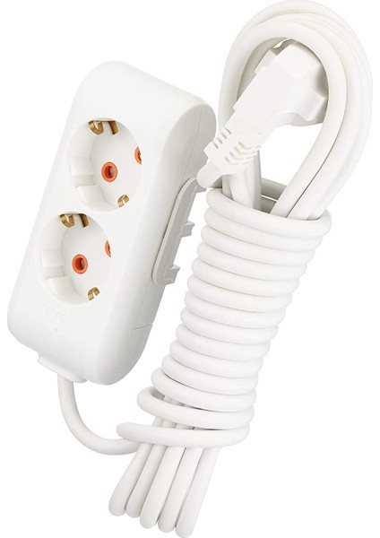 Multi-Let Ikili Priz Topraklı Kablolu Çocuk Korumalı 5 mt