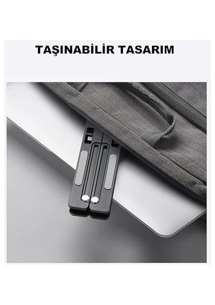 Taşınabilir Laptop Stant Bilgisayar Stant Notebook Stant Tüm Laptoplarla Uyumlu Siyah Bilgisayar Standı Taşınabilir Metal Kaymaz Stant Dizüstü Bilgisayar Stantları Stantı Siyah fiyatları
