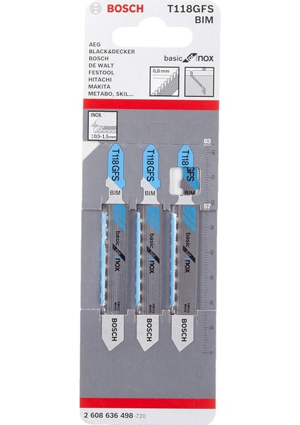 2608636498 Delik Testeresi Bıçağı T 118 Gfs Aksesuarı