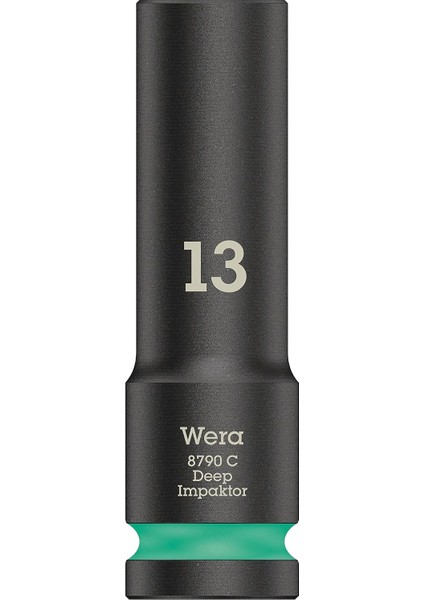 05004830001 8790 C Impaktor Deep Lokma Anahtar 1/2 Inç Tahrikli, Turkuaz, 13,0 x 83,0 Mm, Siyah