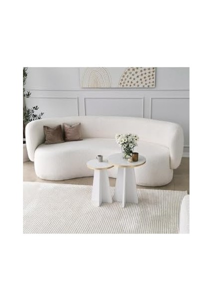 Mushroom 2 Li Sehpa Gold/beyaz fiyatları