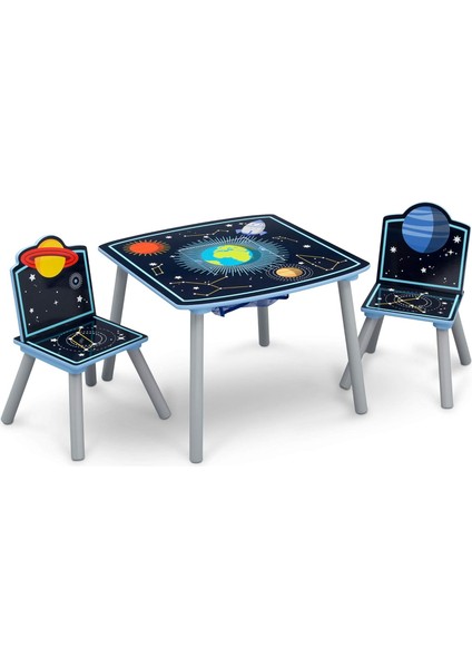 Children Uzay Macera Çocuk Masa ve Sandalye Takımı
