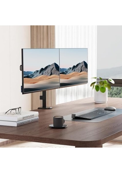 Çift Kol Monitör Standı 32" Ekrana Kadar Vesa 75X75 ve 100X100 Uyumlu Çift Ekran fiyatları