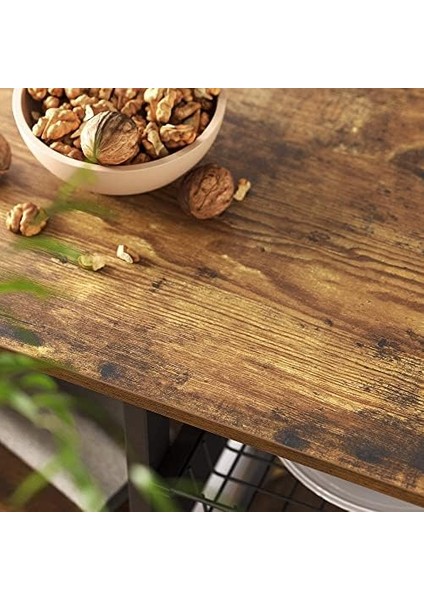 Alinru Mutfak Fırın Rafı, Kahve Bar, Mikrodalga Fırın Standı, Çelik Çerçeveli, Tel Sepet, 6 Kanca, Mini Fırın, Baharat Gereçleri, Endüstriyel, Rustik Kahverengi ve Siyah KKS90X modelleri