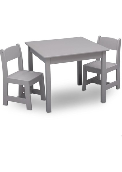 Children Mysize Kids Ahşap Masa ve Sandalye Takımı (2 Sandalye Dahil)