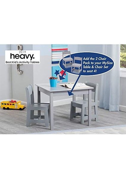 Children Mysize Kids Ahşap Masa ve Sandalye Takımı (2 Sandalye Dahil) fiyatları