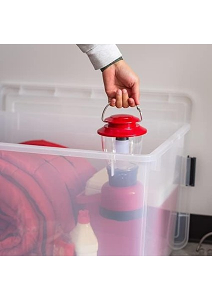 Ohyama Usa 132 Kuart Büyük Saklama Kutusu Yardımcı Çanta Düzenleme Konteyner Kutusu, Giysi Saklamak Için Tokalı Kapaklı, 1 Paket, Şeffaf fiyatları