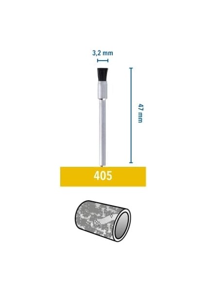 405 Kıl Fırça 3,2 mm 3'lü modelleri