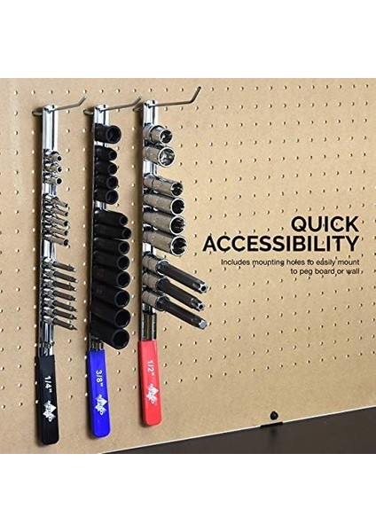 03968A Ofset Saplı Soket Tutucu Ray, 3 Parça Düzenleyici Set | 1/4, 3/8 ve 1/2 Inç Tahrik fiyatları