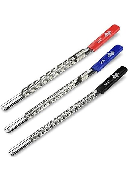 03968A Ofset Saplı Soket Tutucu Ray, 3 Parça Düzenleyici Set | 1/4, 3/8 ve 1/2 Inç Tahrik modelleri