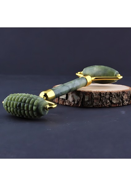 Yeşim Taşı Masaj Aleti Çift Taraflı Jade Roller modelleri