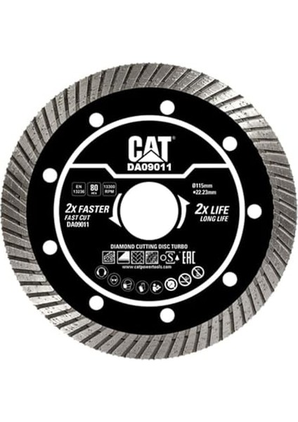 DA09011 115MM Profesyonel Beton, Tuğla, Parke Taşı Elmas Kesme Diski (Turbo Kanallı Kenar) modelleri