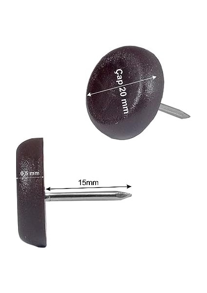 Çivili Masa Sandalye Koltuk Mobilya Ünite Zemin Koruyucu Plastik Papuç 25 Adet Çap 20 mm fiyatları